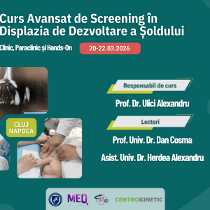 Taxă de participare Curs Avansat de Screening în Displazia de Dezvoltare a Șoldului – Clinic, Paraclinic și Hands-On