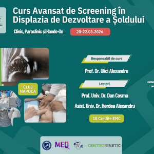 Taxă de participare Curs Avansat de Screening în Displazia de Dezvoltare a Șoldului – Clinic, Paraclinic și Hands-On