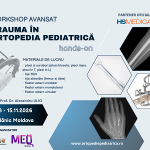 Taxă de participare Workshop avansat de Trauma în Ortopedia Pediatrică – hands-on – 13-15 Noiembrie 2026 – Slănic Moldova
